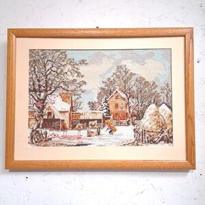 Vintage Currier & Ives An Heirloom Collection Winter Scenes Cross stitch